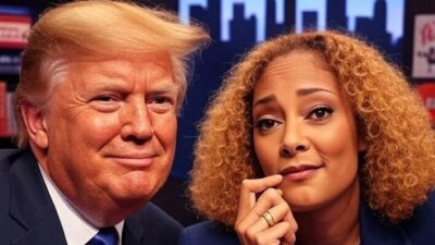 Donald Trump and Amanda Seales - via GrokAI