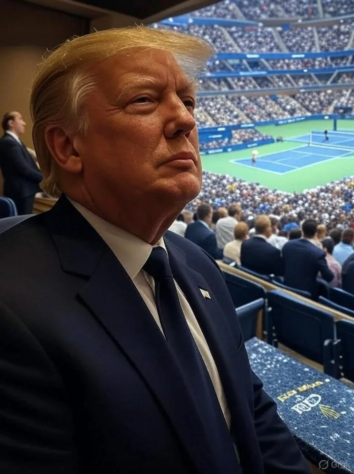 Donald Trump at US Open - via GrokAI