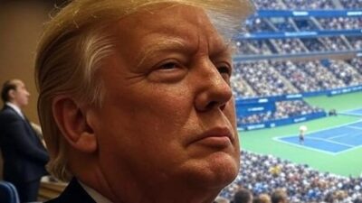 Donald Trump at US Open - via GrokAI
