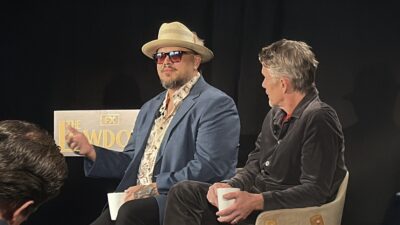 Sterlin Harjo and Ethan Hawke FX's 'The Lowdown' phot by Jill Munroe