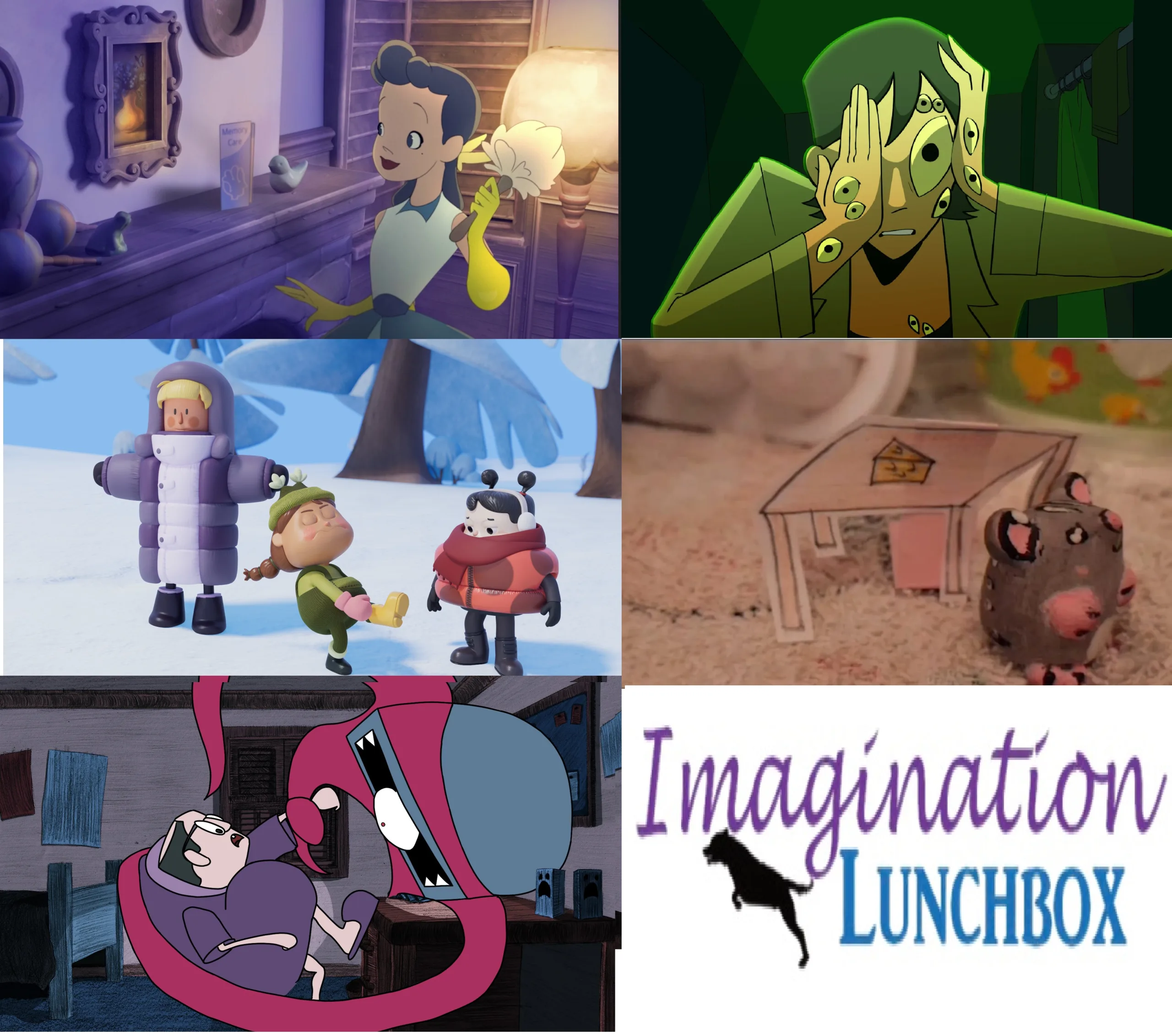Photo stills from winning films at the 9th annual Imagination Lunchbox International Children's & Adult's Film Festival,