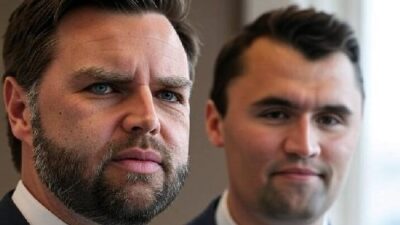 JD Vance and Charlie Kirk - via GrokAI
