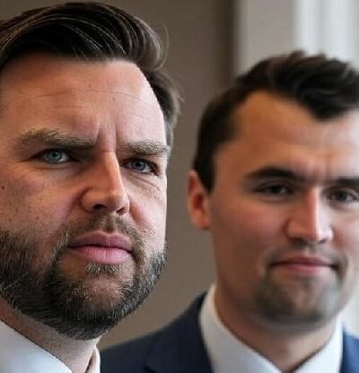 JD Vance and Charlie Kirk - via GrokAI