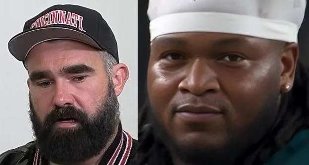 Jason Kelce and Jalen Carter - screenshot