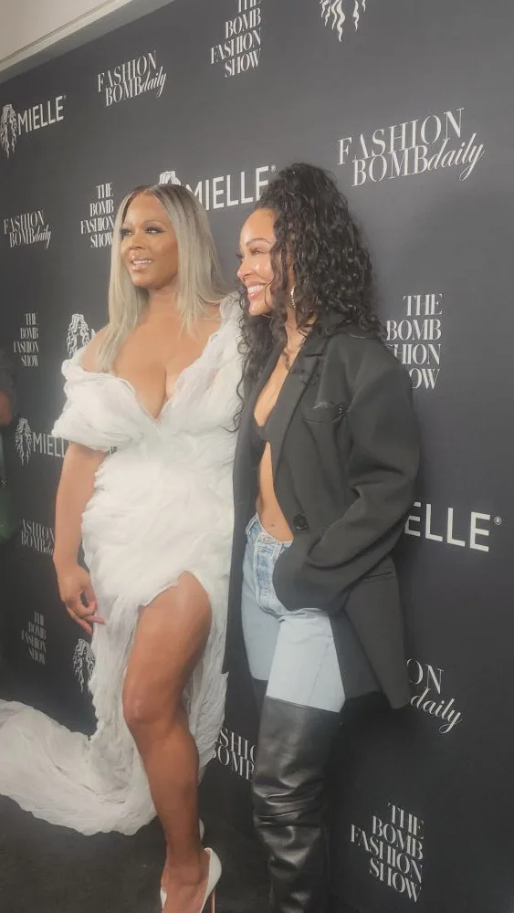Meagan Good and Claire Sulmers at Fashion Bomb Daily (instagram)