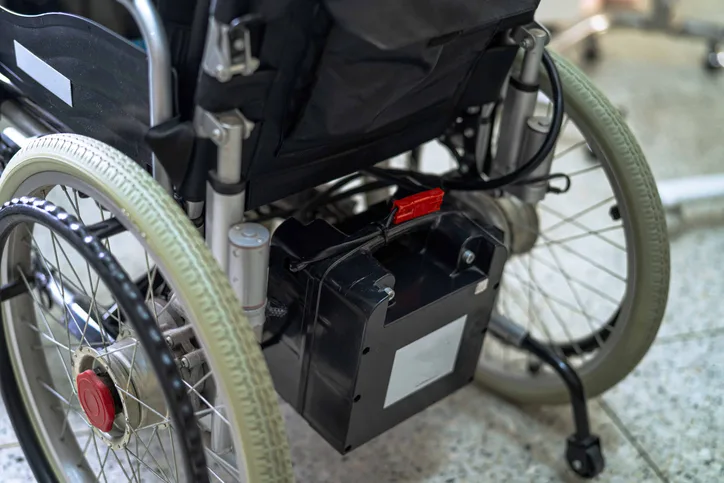 wheelchair with battery