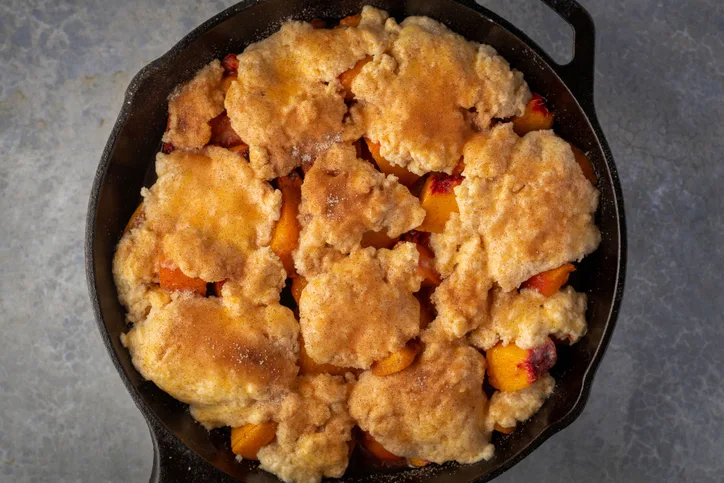 Peach Cobbler stock photo