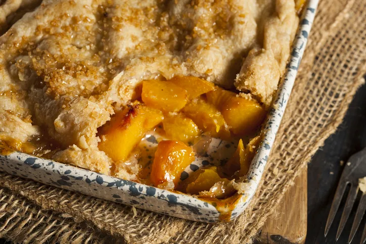 Peach Cobbler stock photo
