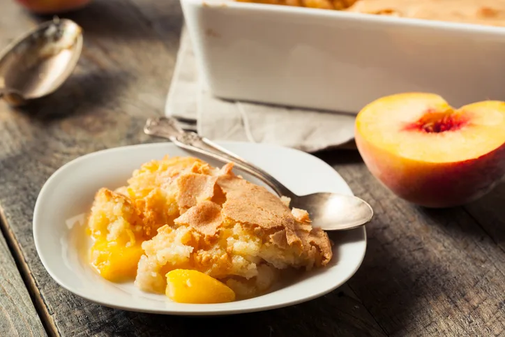 Peach Cobbler stock photo