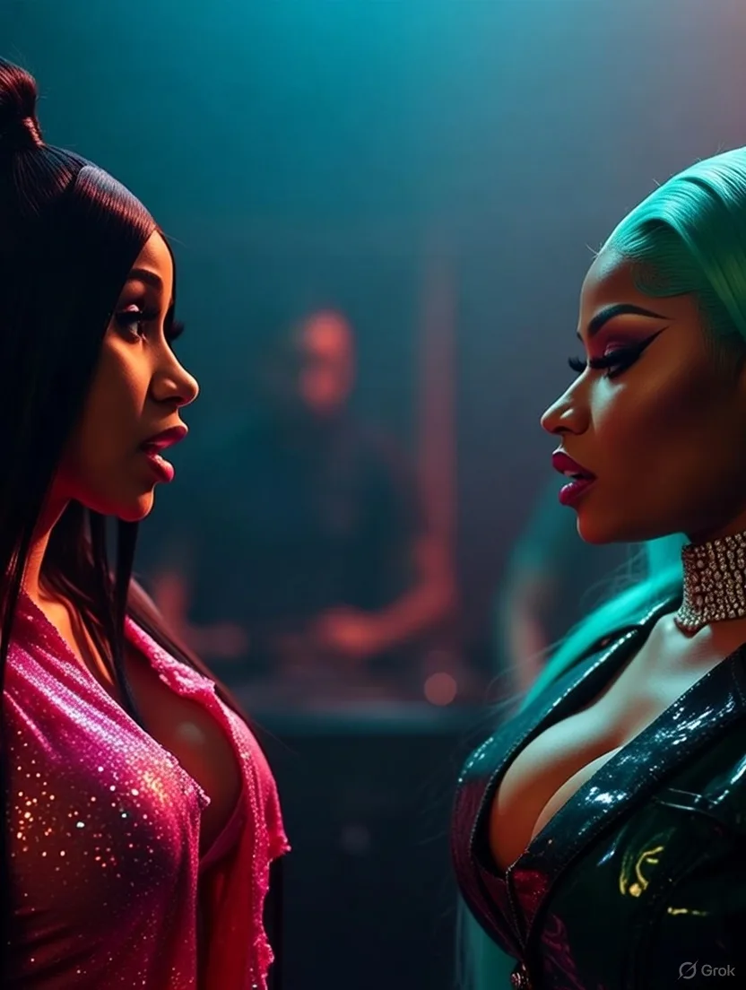Cardi B and Nicki Minaj via AI genegrated