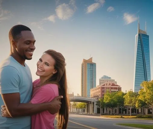 Couple is happy in a safe city - via eurAI