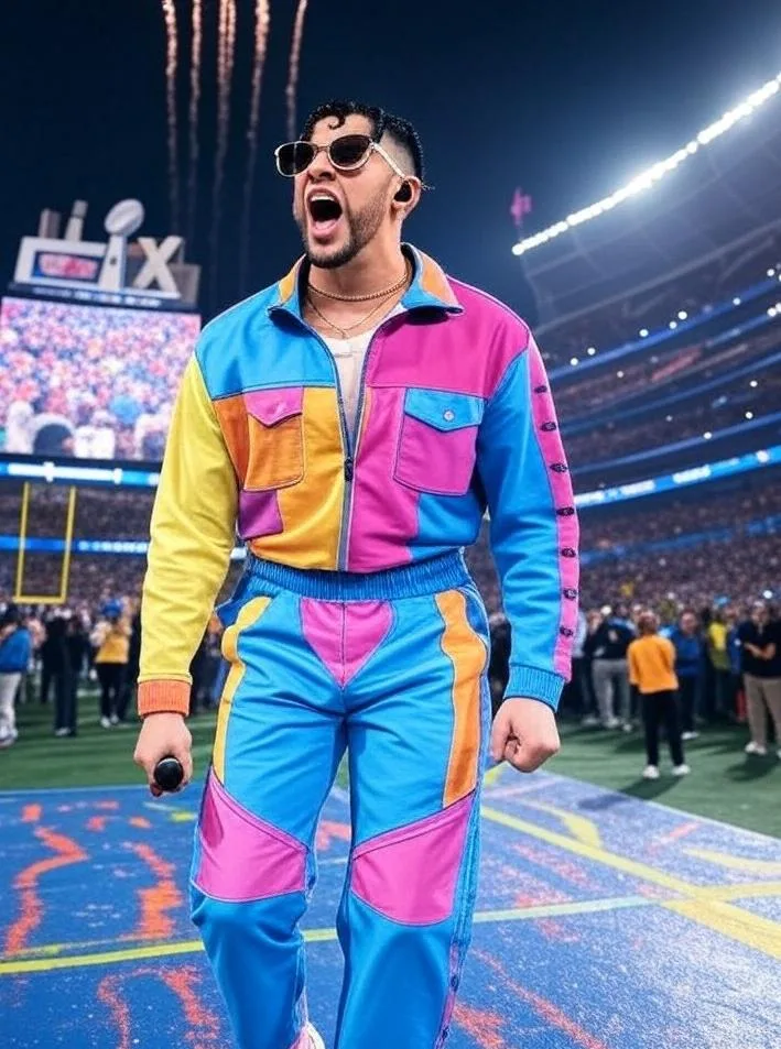Bad Bunny Super Bowl - via GrokAI