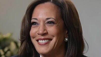 Kamala Harris speaking with Laura Kuenssberg - screenshot