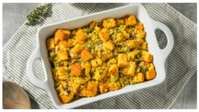 Homemade American Cornbread Stuffing with Sage