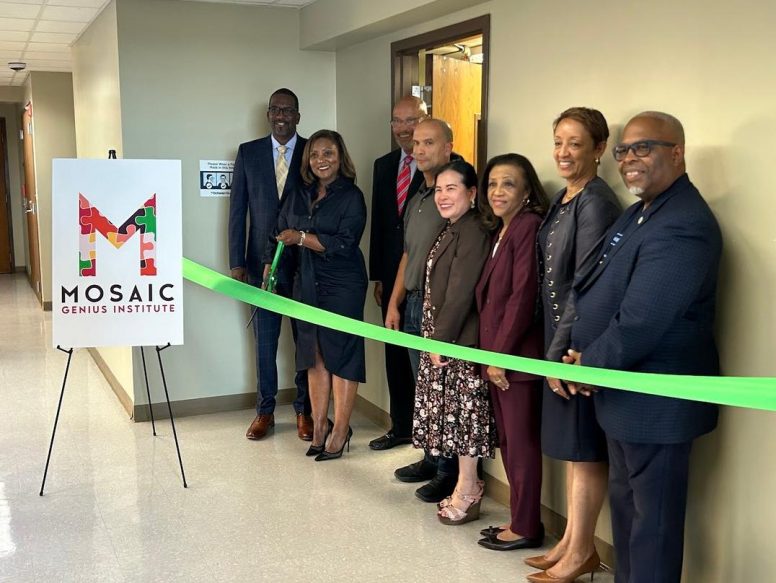 Leaders from Southern University, Head and Heart Philanthropy, and Mosaic Genius cut the ribbon to open the MGI Research Center / Photo: April Buffington