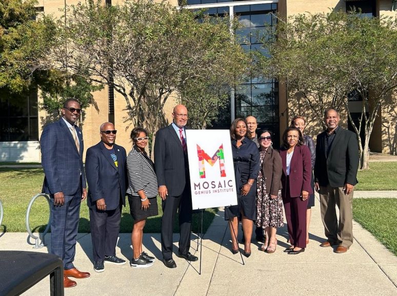 Leaders from Southern University, Head and Heart Philanthropy, and Mosaic Genius cut the ribbon to open the MGI Research Center / Photo: April Buffington