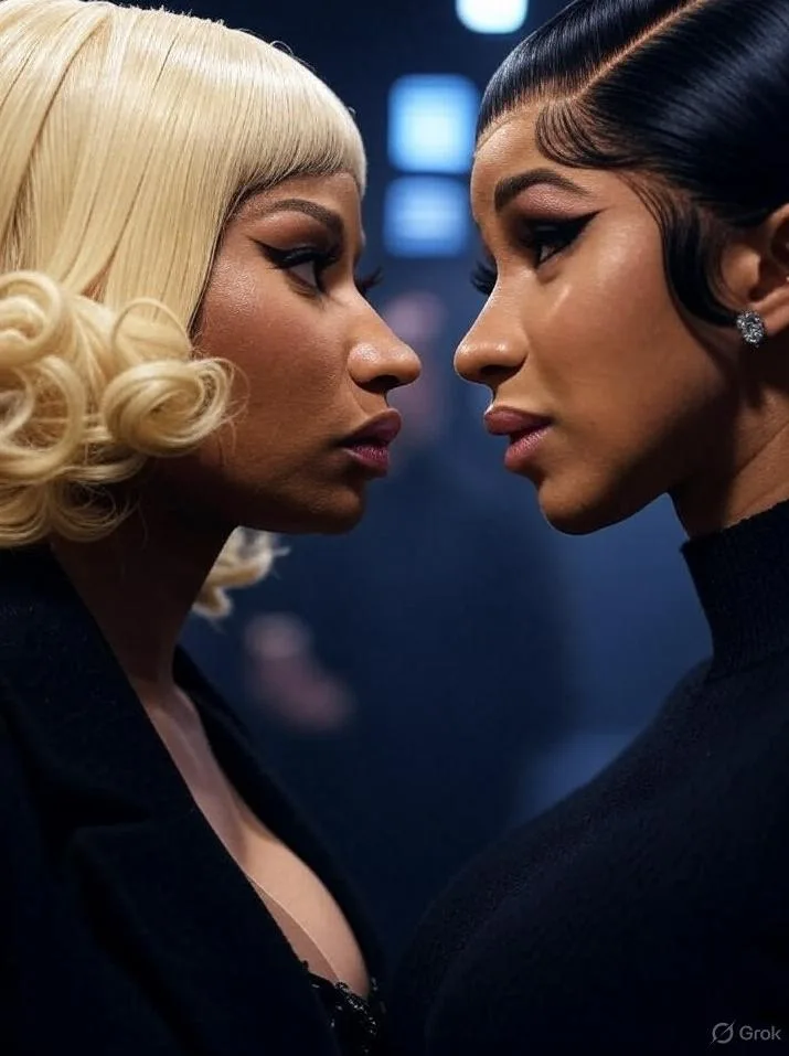 Nicki Minaj and Cardi B - via GrokAI