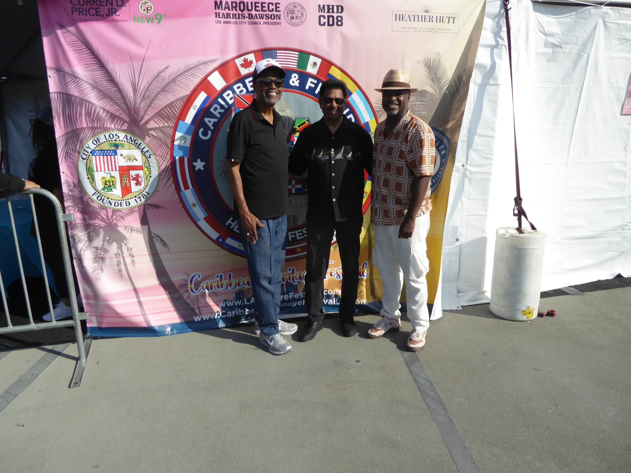 Councilman Curren D. Price, Jr., Dr. Harold Ganga and Council President Marqueece Harris-Dawson: Photo Credit, Ricky Richardson