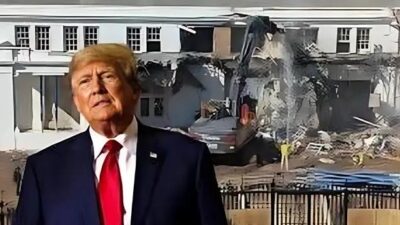 Trump and White House Ballroom construction - Tearing down East Wing