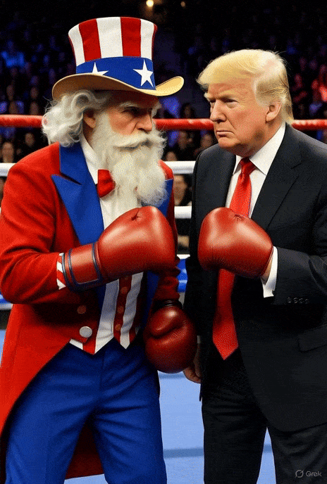 Trump Boxing UncleSam - via ezgif.com