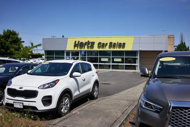 Hertz Car Sales stock photo