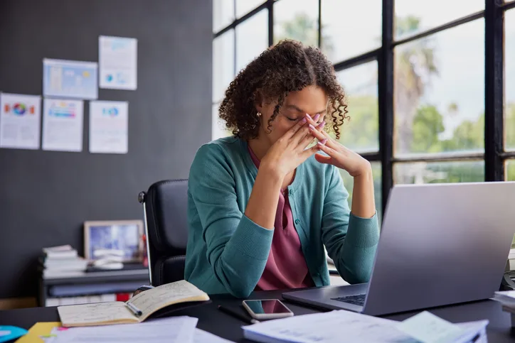 woman sitting in an office