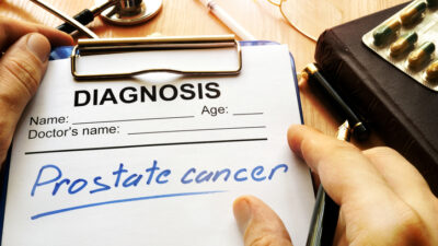 Prostate cancer diagnosis on a medical form
