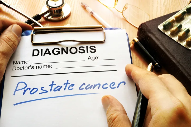 Prostate cancer diagnosis on a medical form