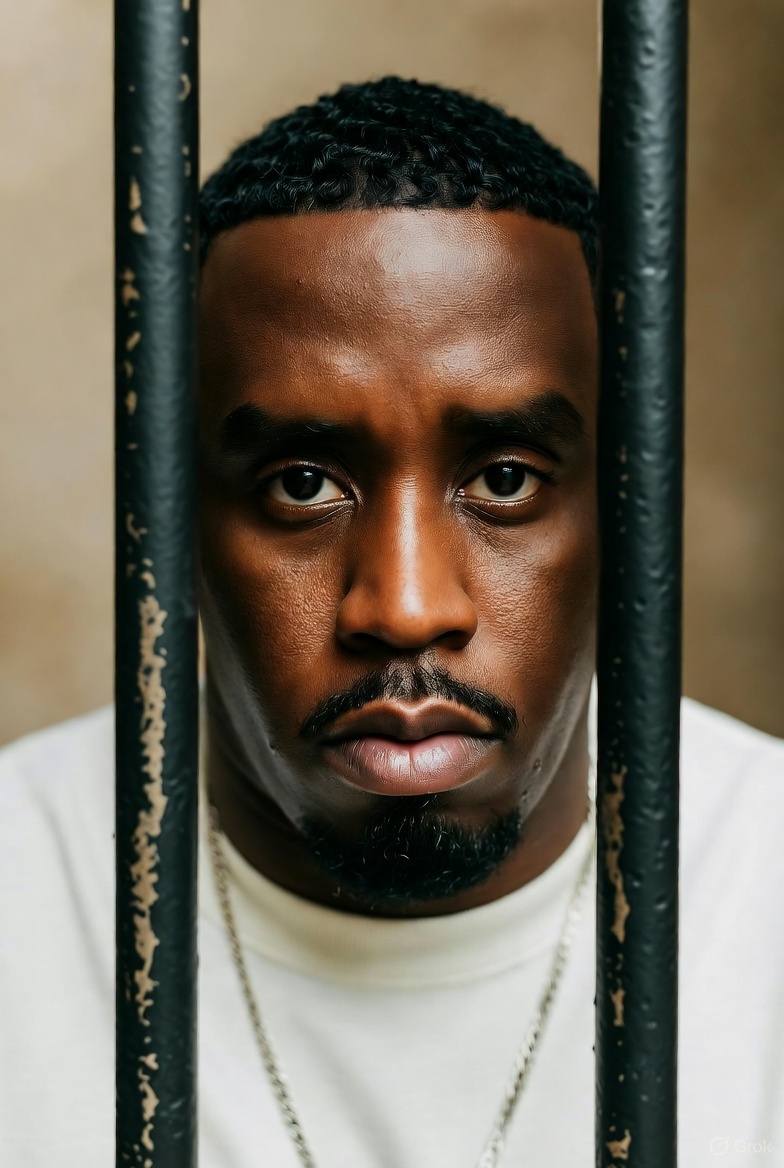 Sean Combs behind bars- AI generated