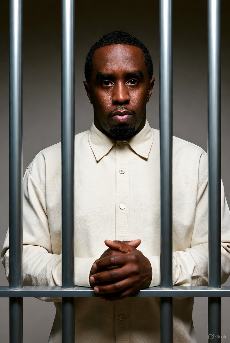 Sean Combs behind bars- AI generated
