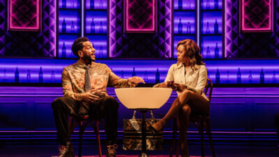 L-R: Biko Eisen-Martin, Michael Rishawn and Gail Bean in Table 17 at Geffen Playhouse. Directed by Zhailon Levingston. Photo by Jeff Lorch.