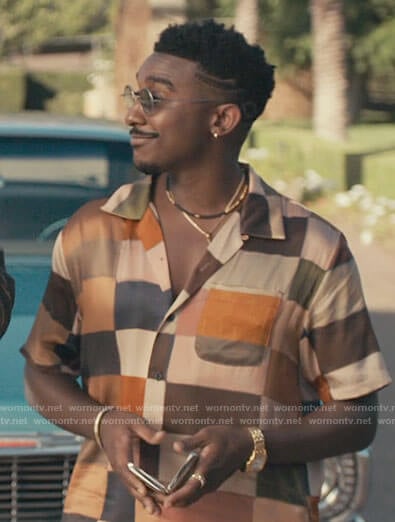 Jordan L. Jones as Jazz wearing patterned shirt in &ldquo;Bel-Air.&rdquo;