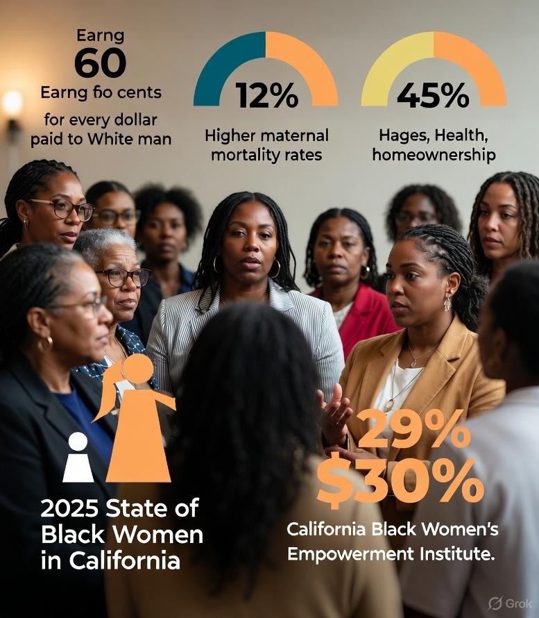 Black California Women and Issues - via GrokAI