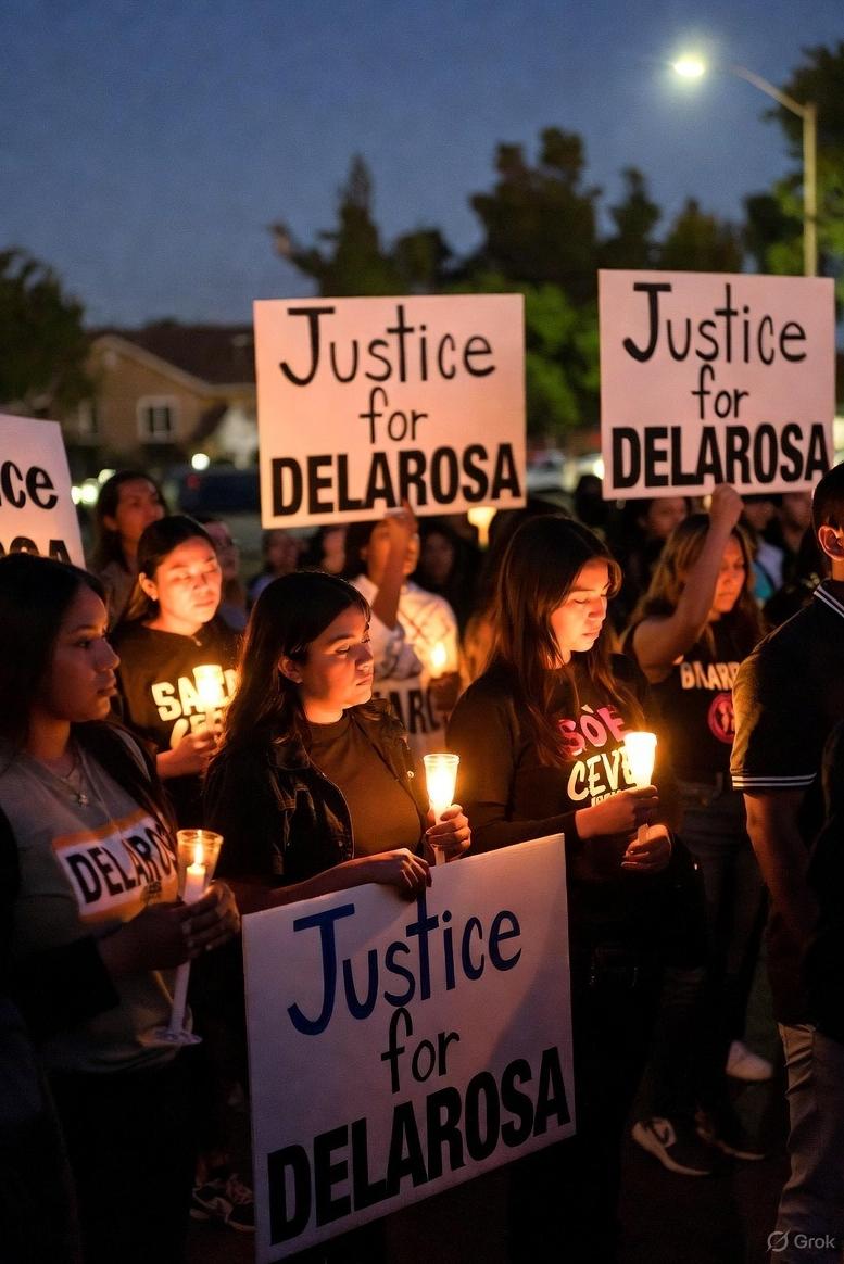 DELAROSA candlelight vigil - via GrokAI