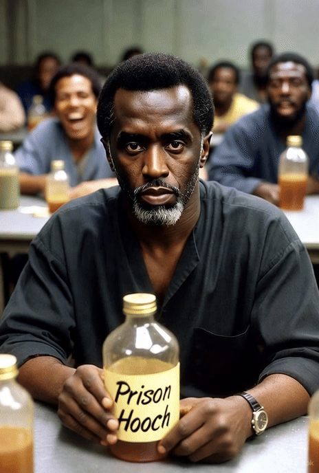 Diddy and prison hooch GIF - via GrokAI