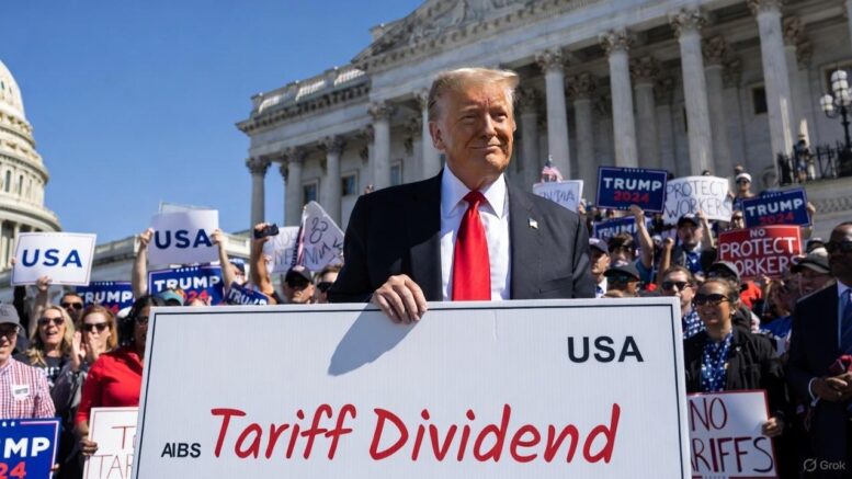 Donald Trump and Tariff Dividend - via GrokAI