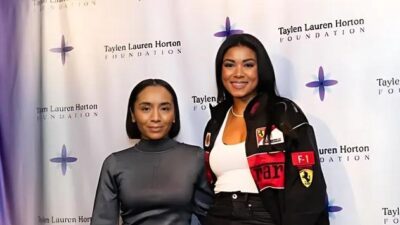 Eniko Hart (right) with friend Tennille Wilkerson