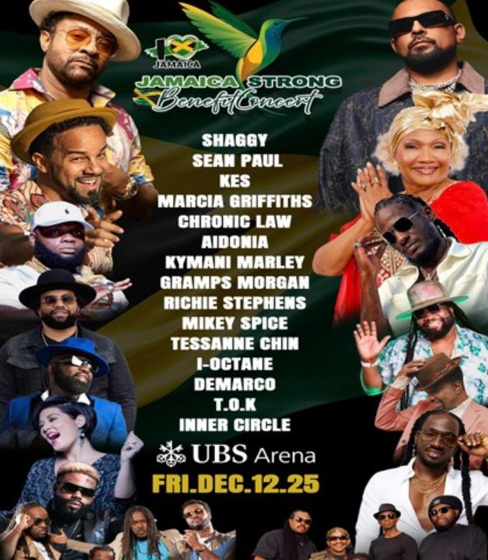 'Jamaica Strong' talent line up - via Instagram