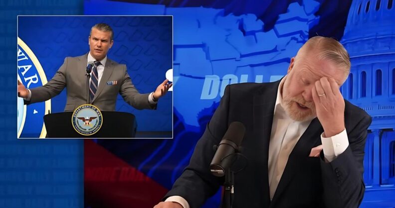 Jesse Dollermore exasperated by Pete Hegseth - screenshot