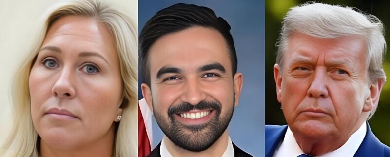 Marjorie Taylor Greene - Zohran Mamdani - Donald Trump
