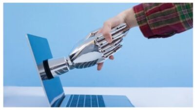Shake with robot hand