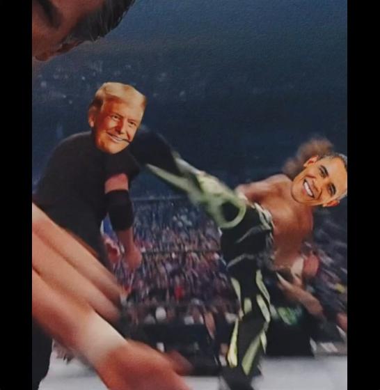 Trump - Obama WWE Meme