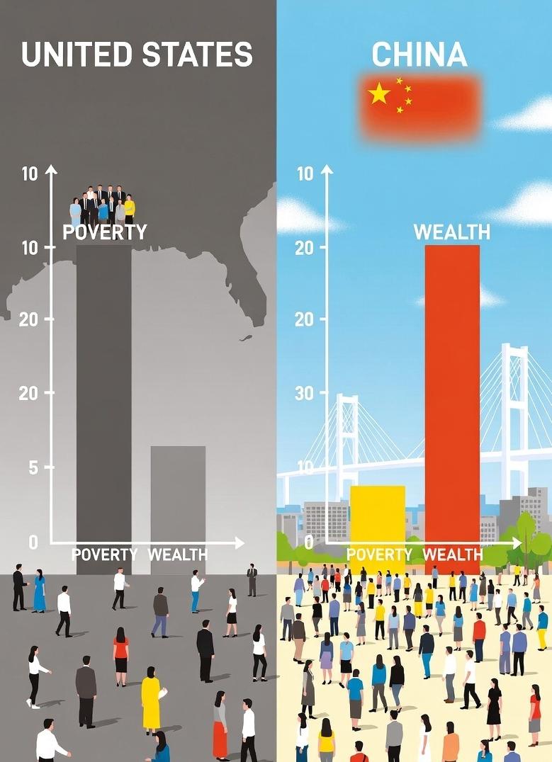 US poverty vs China poverty - via GrokAI