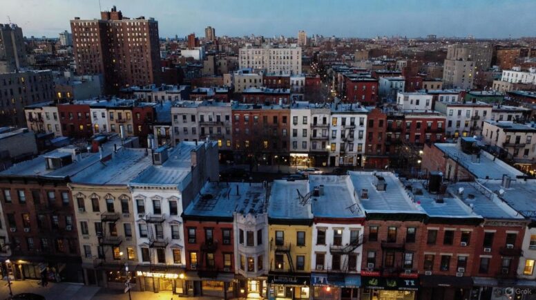 A high-poverty NYC neighborhood representing the areas most affected by health disparities - via GrokAI