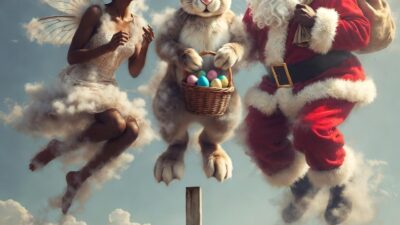 Myth vs. the cross: The Tooth Fairy, The Easter Bunny, and Santa Claus (Via Grok AI)