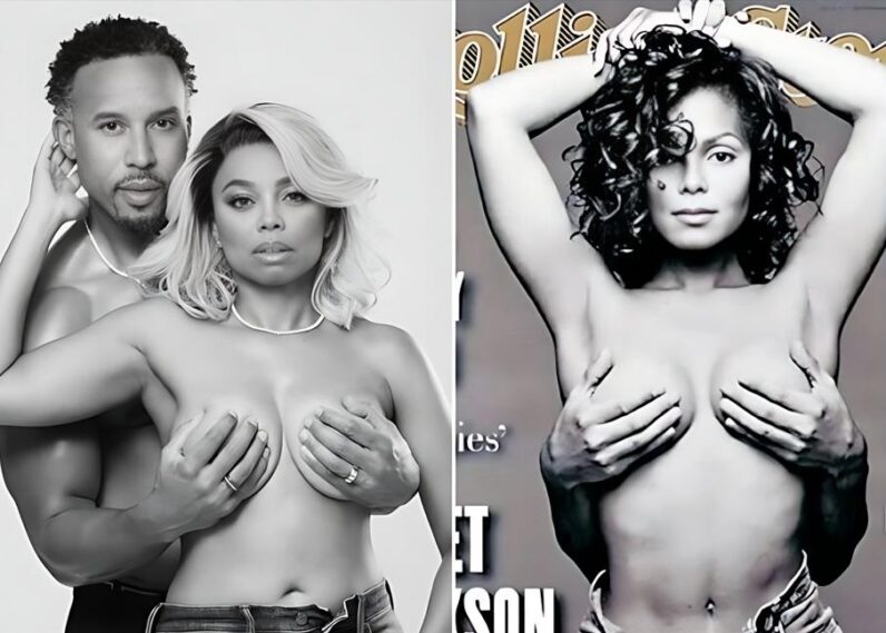 Jemele Hill copies Janet Jacson topless for 50th Bday - screenshot
