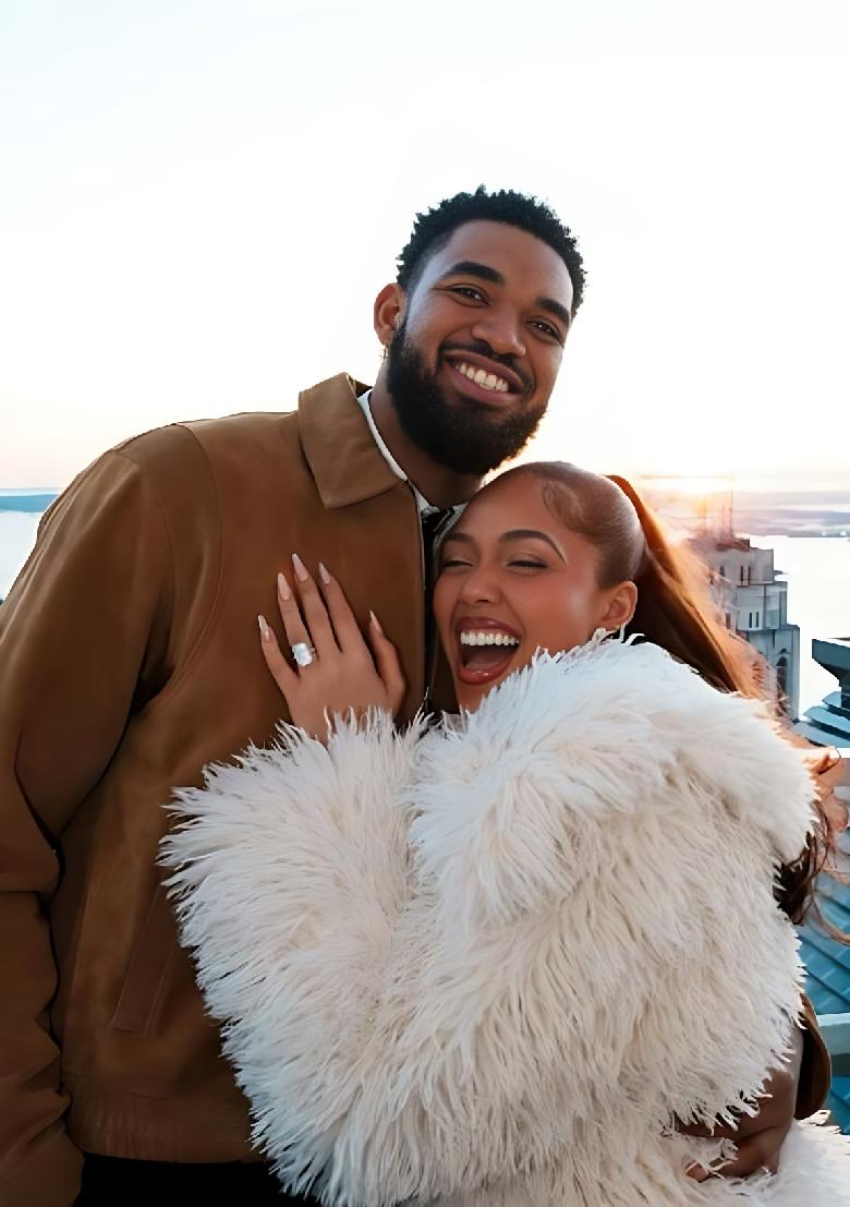 Karl Anthony Towns and Jordyn Woods - via Instagram