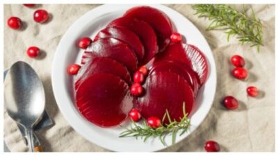 Canned Cranberry Sauce stock photo...