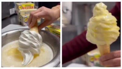 Butter-dippedIce cream cone
