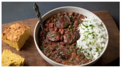 CLASSIC RED BEANS AND RICE WITH ANDOUILLE SAUSAGE
